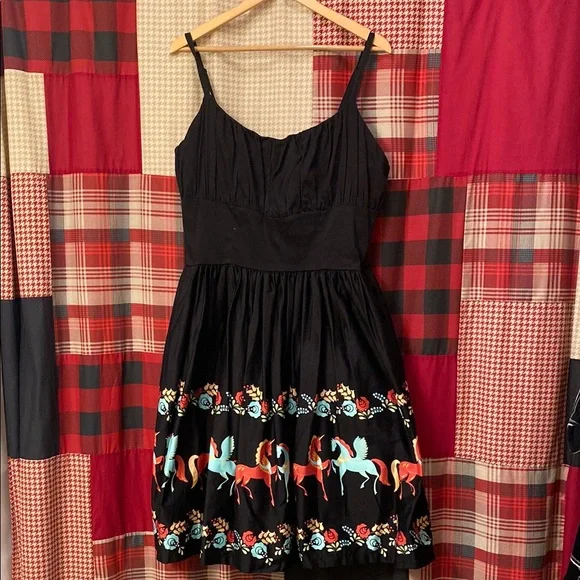 NWT pinup couture ella Pegasus unicorn border print dress - Picture 4 of 7